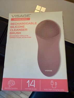 Sage Rechargeable Silicone Cleanser Brush - Dusty Rose
